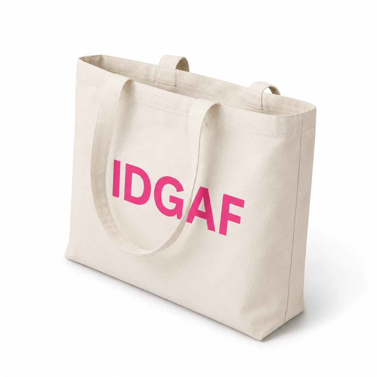 IDGAF White Tote Bag